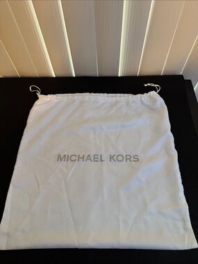 Michael Kors White Drawstring Dust Bag Pouch